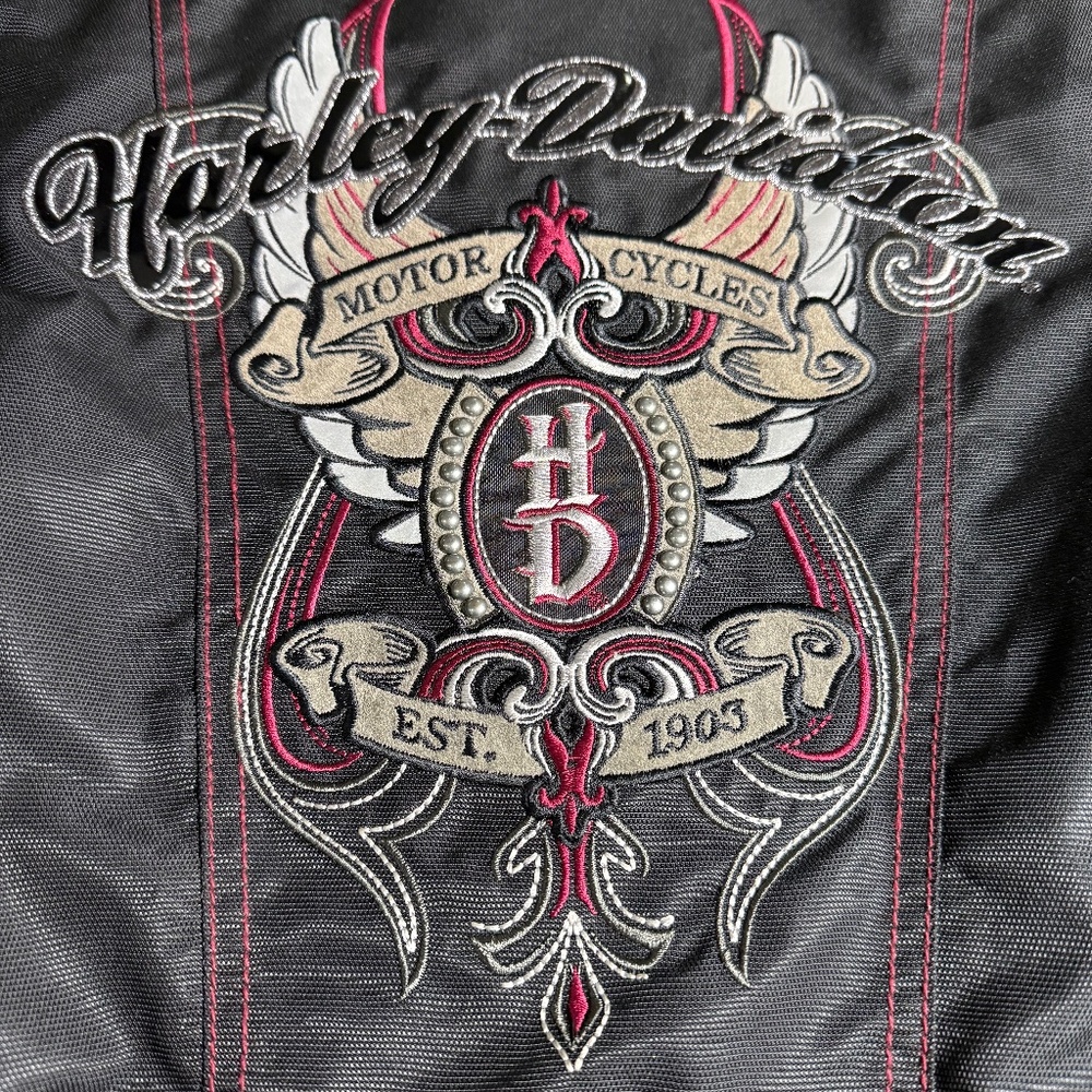 Harley-Davidson Black with Pink trim Riding Jacket size 1W